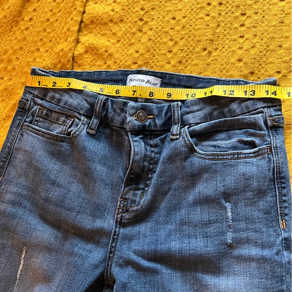 Studio Blue Cropped Distressed Jeans sz 29 - Picture 4 of 6
